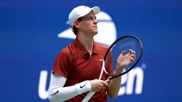 Jannik Sinner of Italy looks on