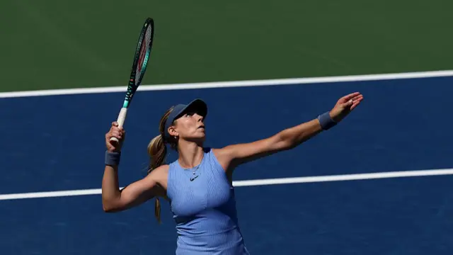 Katie Boulter of Great Britain serves