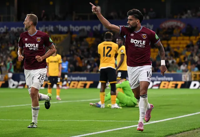 Lucas Paqueta of West Ham United celebrates