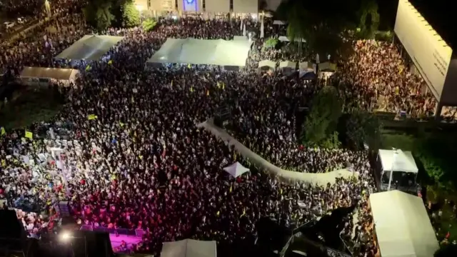Screen shot of drone footage of
