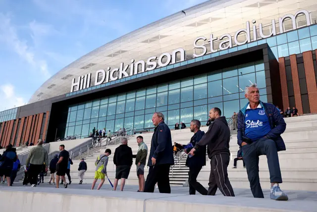 Fans outside Hill Dickinson Stadium.