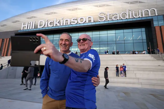 Fans outside Hill Dickinson Stadium