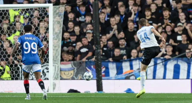 Brandon Mechele scored the pick of the goals at Ibrox