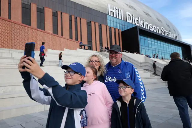 Fans outside Hill Dickinson Stadium.