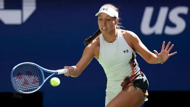 Jessica Pegula of the United States plays a forehand