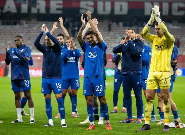Rangers scored four goals away to Nice last year