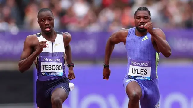 Letsile Tebogo and Noah Lyles