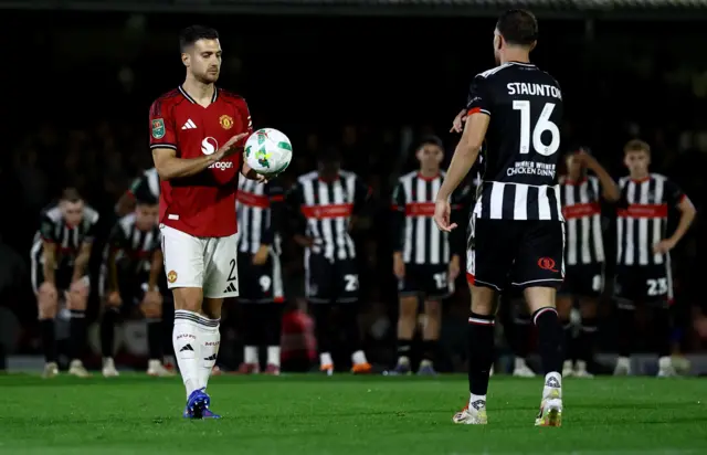 Manchester United's Diogo Dalot during the penalty shoot-out