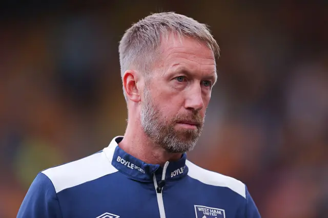 West Ham manager Graham Potter following the EFL Cup defeat at Wolves