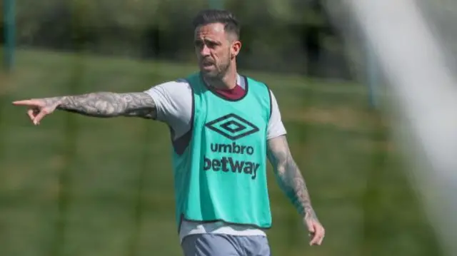 Danny Ings in West Ham training