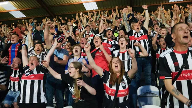 Grimsby fans celebrate