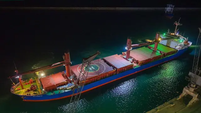 The MJ Sofia docked at Tartous port