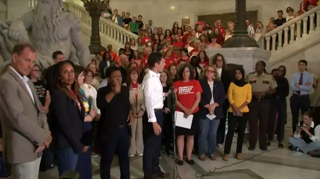 A news conference in Minnesota