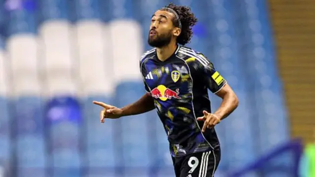 Dominic Calvert-Lewin playing for Leeds against Sheffield Wednesday