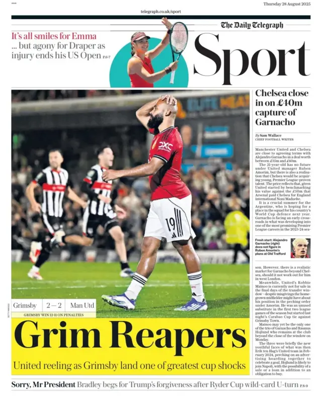 Telegraph back page