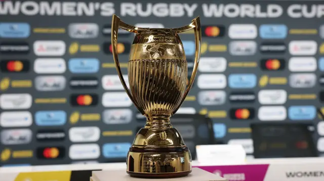 The Women's Rugby World Cup trophy