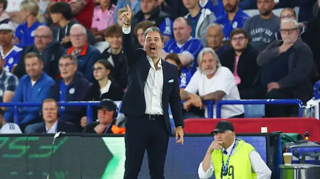 Leicester boss Marti Cifuentes points