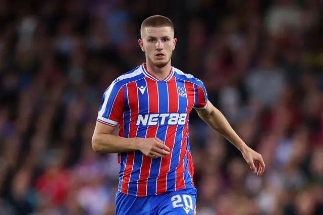 Adam Wharton in a Crystal Palace kit