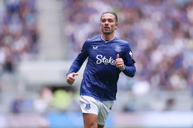 Jack Grealish in an Everton kit