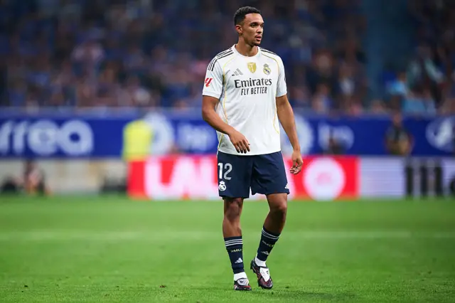 Trent Alexander-Arnold in a Real Madrid kit