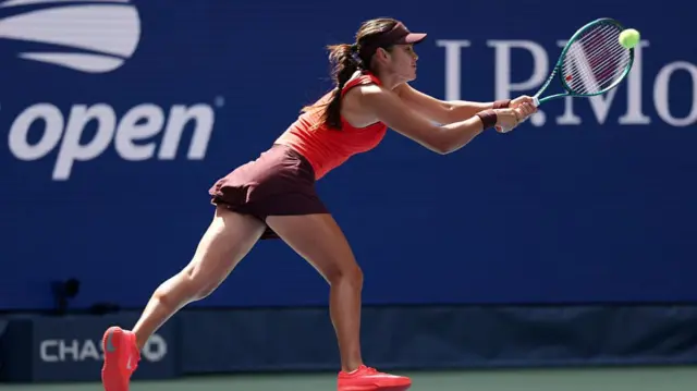 Emma Raducanu in action