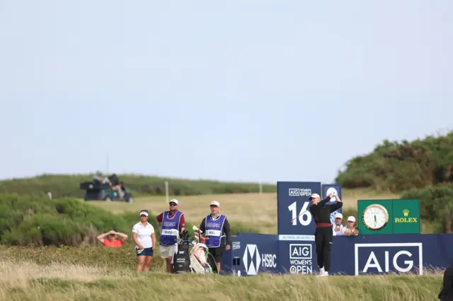 Charley Hull on 16th tee