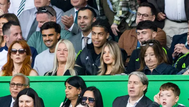 Jahmai Simpson-Pusey watches on at Parkhead