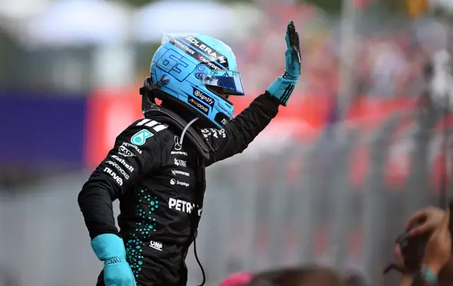 George Russell at the Hungarian Grand Prix