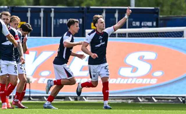 Falkirk's Ethan Ross celebrates