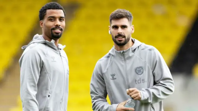 Hearts' Ageu and Claudio Braga