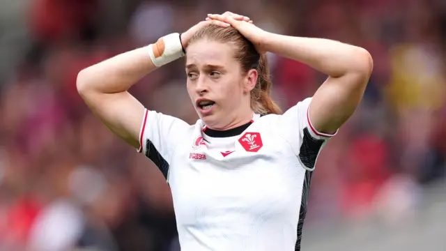 Lisa Neumann appears dejected during the loss