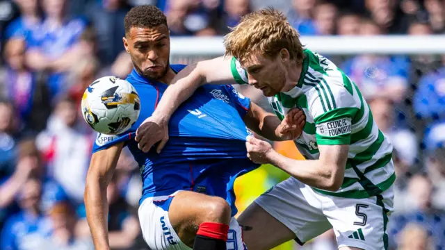 Rangers' Cyriel Dessers and Celtic's Liam Scales