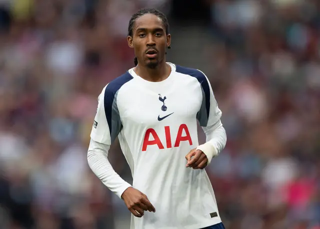 Djed Spence in a Tottenham kit