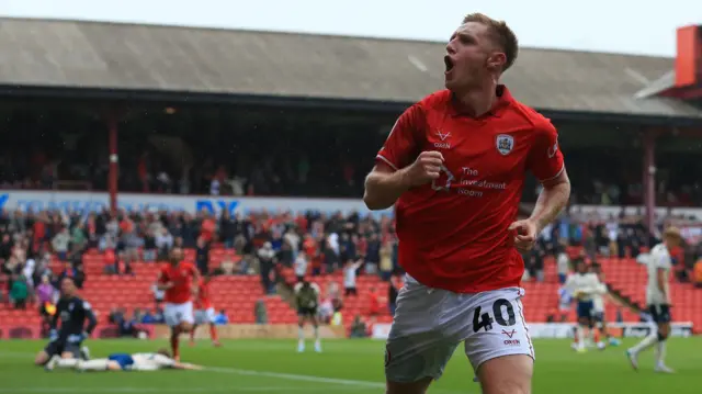 Davis Keillor-Dunn celebrates a goal