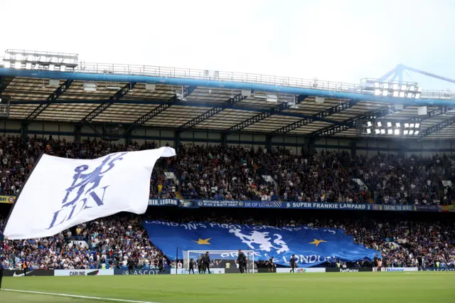 Stamford Bridge stadium before the English Premier League soccer match between Chelsea FC and FC Fulham