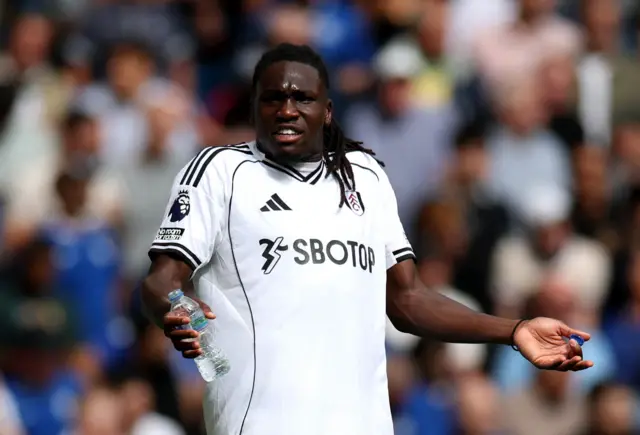 Fulham's Calvin Bassey reacts