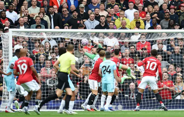 Burnley's Martin Dubravka in action