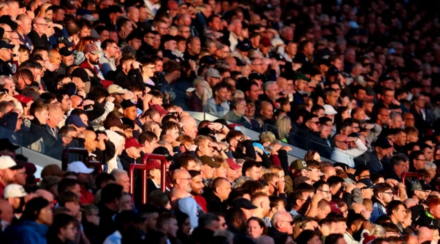 Aston Villa fans in the stands