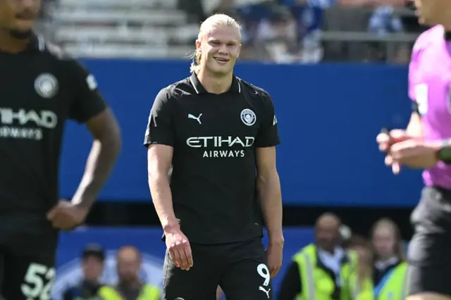 Erling Haaland smiles