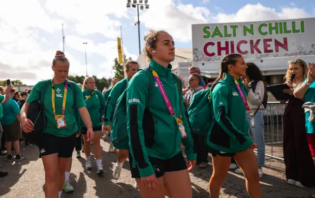 Scrum-half Molly Scuffil-McCabe arriving at Franklin's Gardens