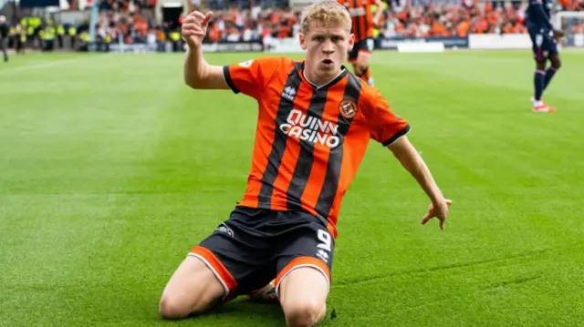 Zac Sapsford celebrates