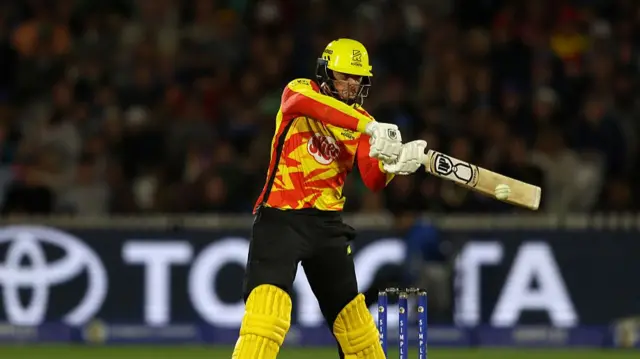 George Linde of Trent Rockets hits out