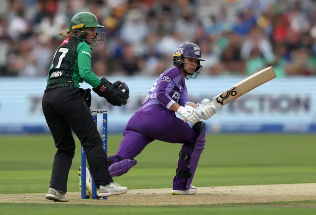 Phoebe Litchfield of Northern Superchargers hits out