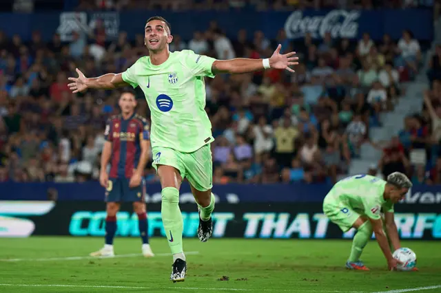 Ferran Torres celebrating for Barcelona