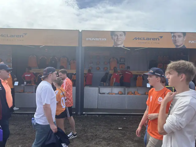 McLaren merch stand