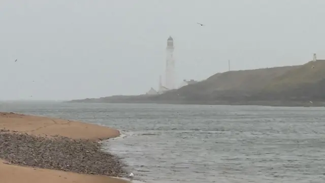 Lighthouse in grey skies in Montrose