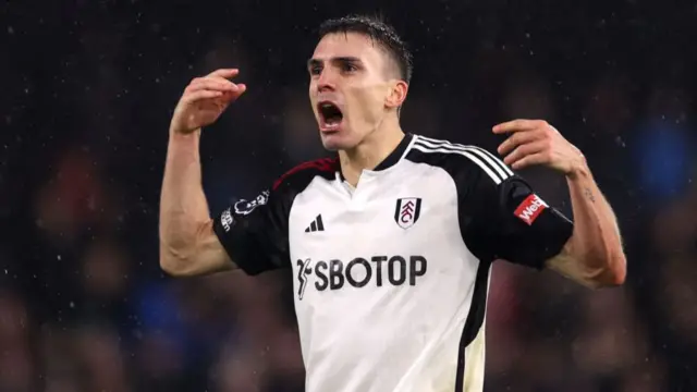Joao Palhinha of Fulham celebrates