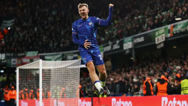 Kiernan Dewsbury-Hall of Chelsea celebrates scoring