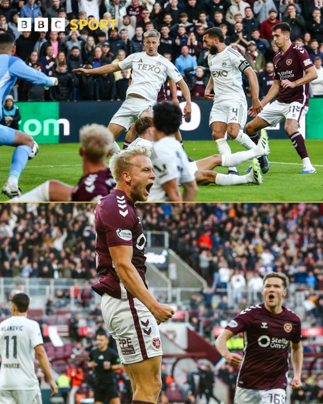 Hearts take the lead