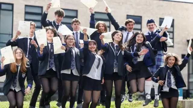 Pupils at Madras College in St Andrews celebrated their results last year